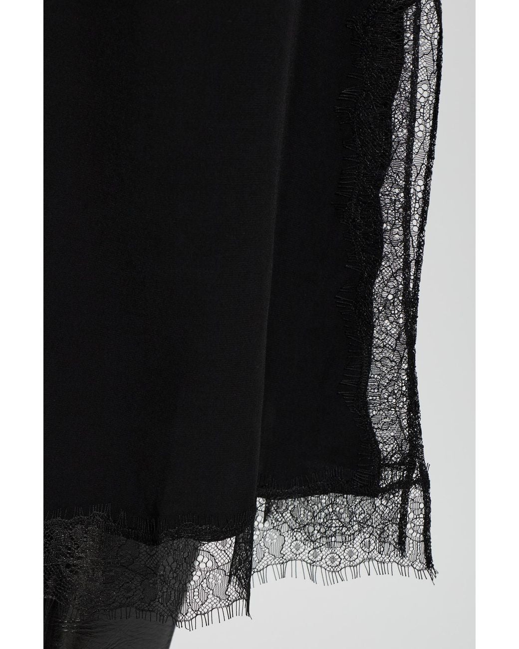 Zadig & Voltaire Black Jarvis Lace-Trim Midi Skirt