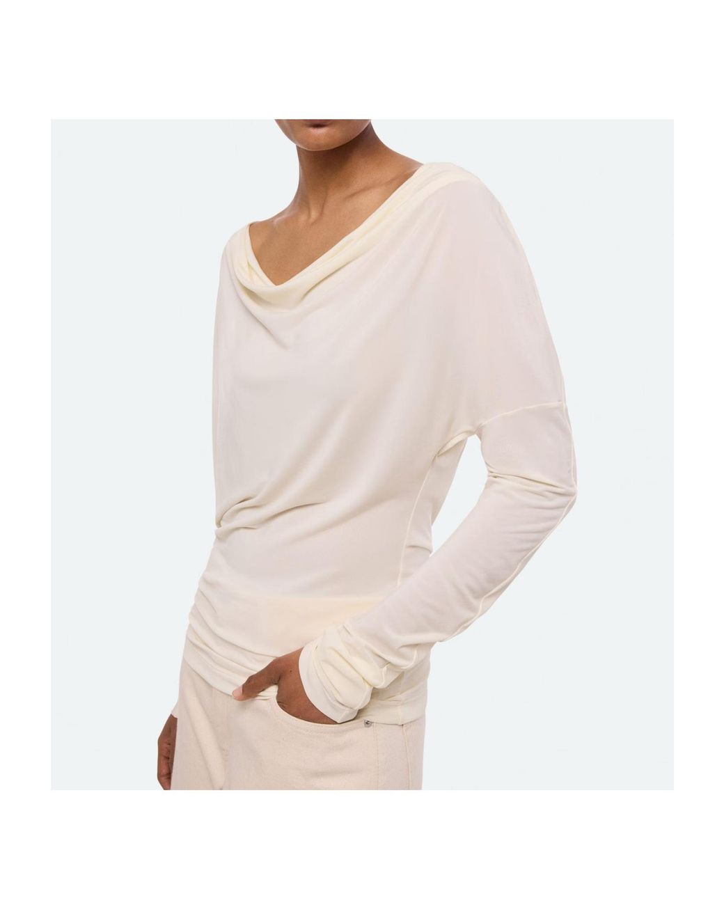 Helmut Lang White Long-Sleeved Top