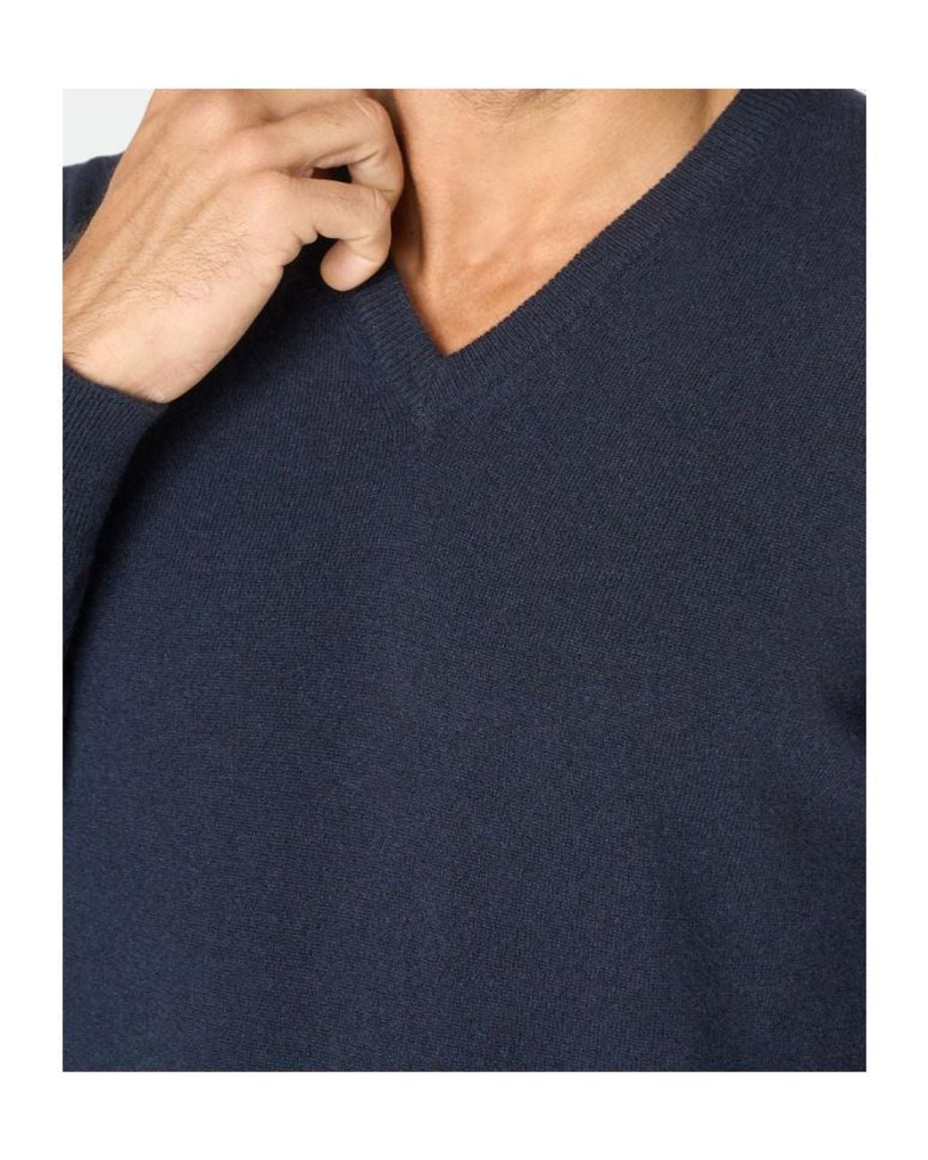 Malo Blue V-Neck Knitwear for men