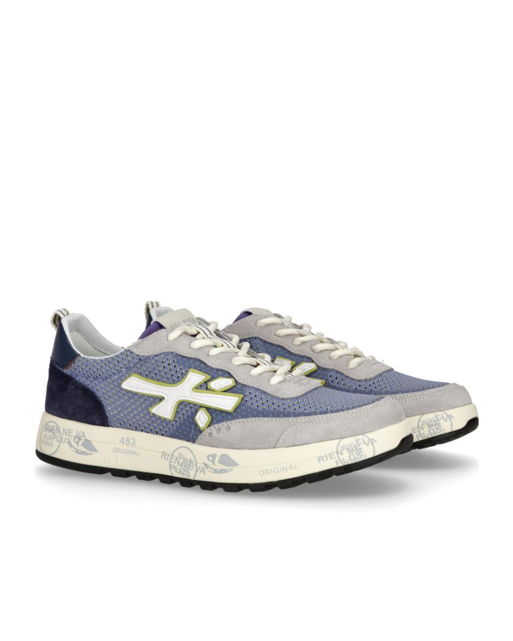 Premiata Blue Nous Low-Top Sneakers for men