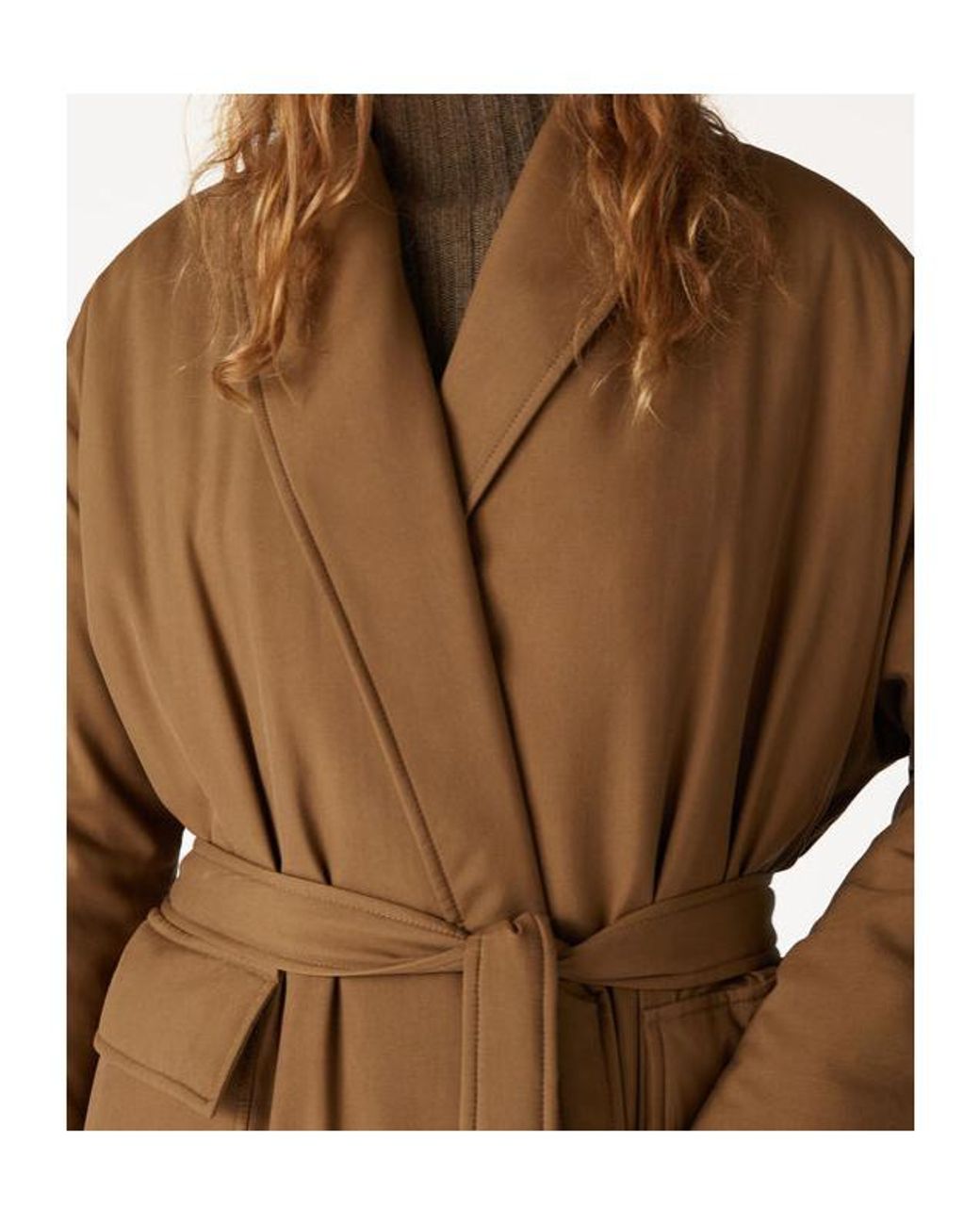 Loro Piana Brown Dwight Long-Sleeved Belted Coat