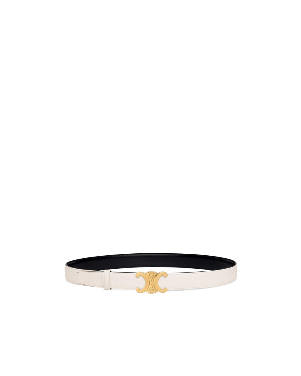 Céline White Double-Sided Belt