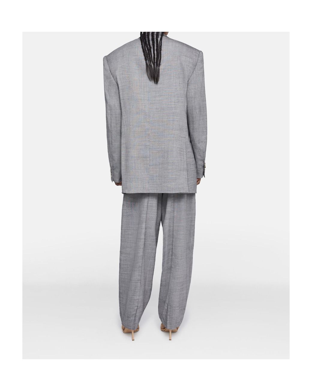 Stella McCartney Gray Double-Breasted Blazer