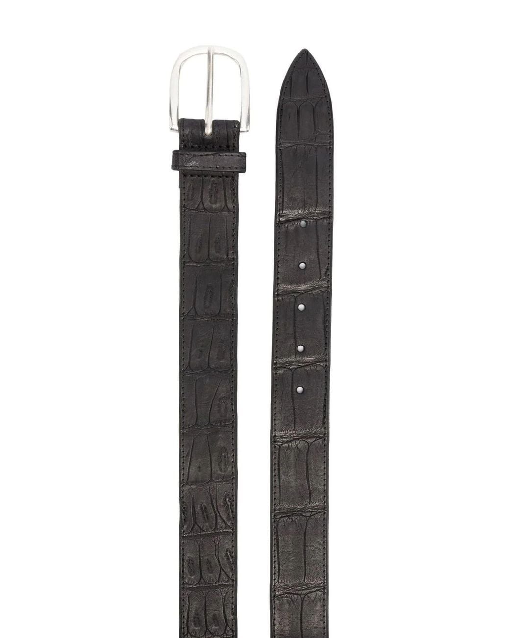 Orciani White Embossed Belt for men