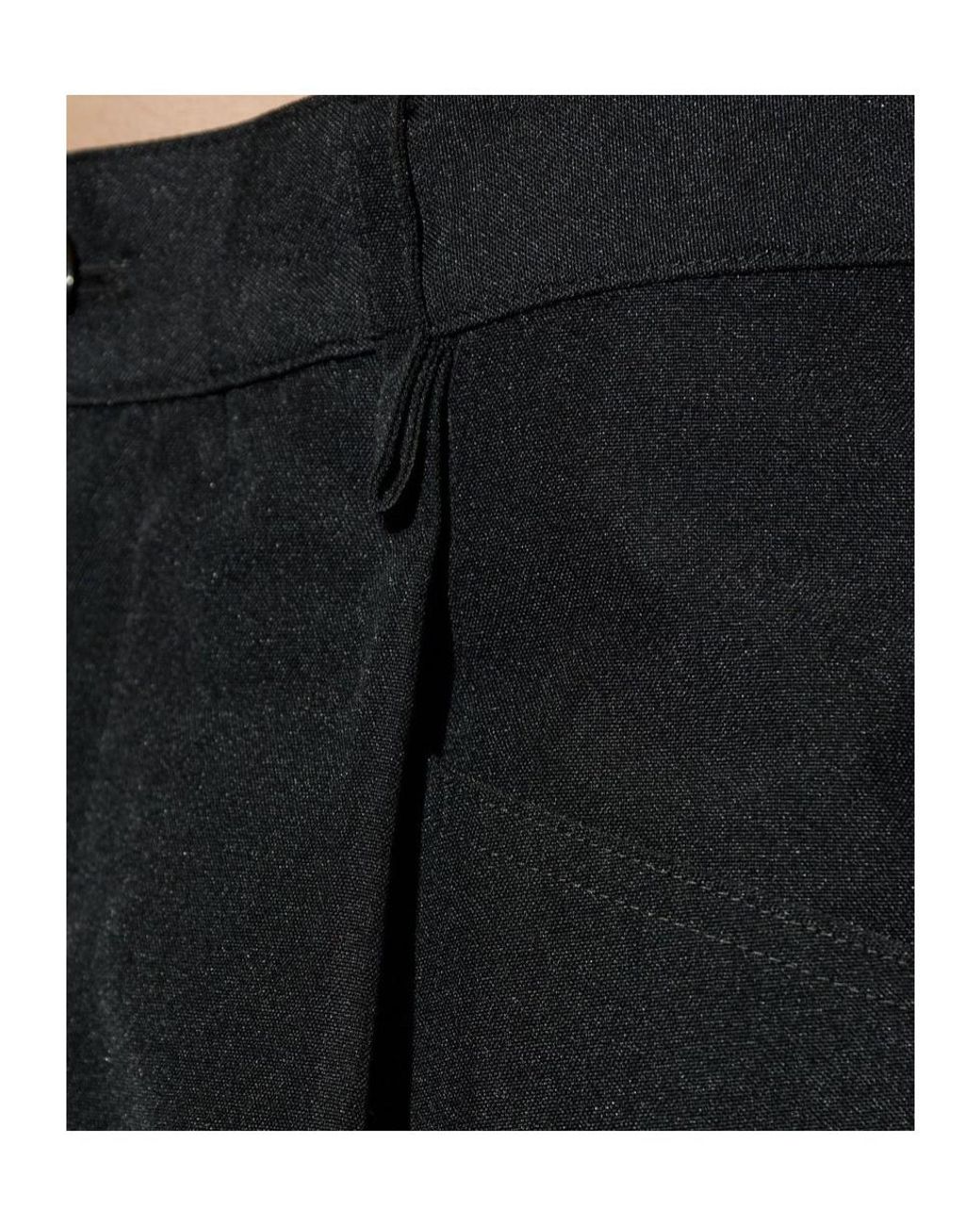 Willy Chavarria Black Wide Leg Pleated Pants for men