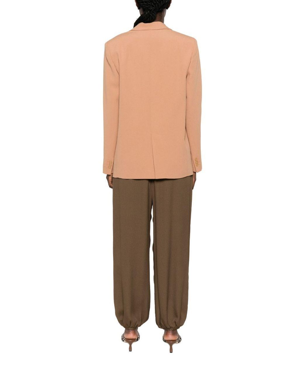 Forte_forte Natural Single-Breasted Peak-Lapel Blazer