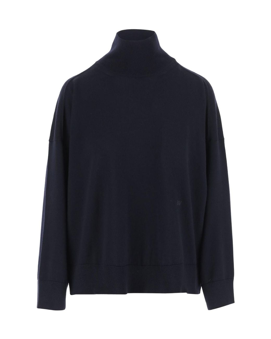 Bottega Veneta Blue High Neck Knitted Jumper