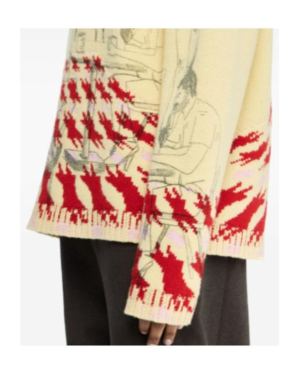 J.W. Anderson White Patterned-Intarsia Jumper