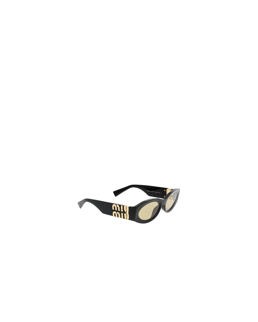 Miu Miu White Eyewear Oval Frame Full Rim Sunglasses