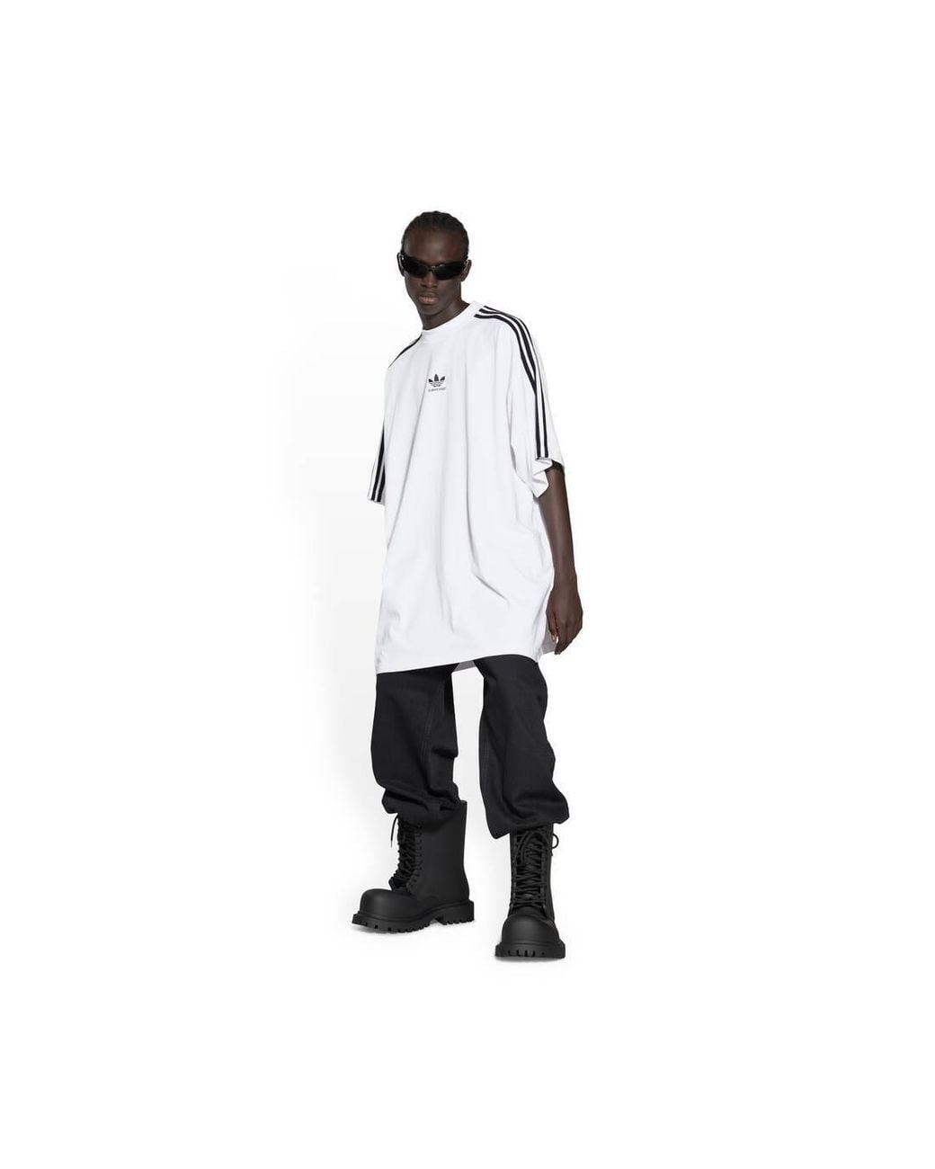adidas x Balenciaga White Balenciaga Adidas T-Shirt Oversized for men