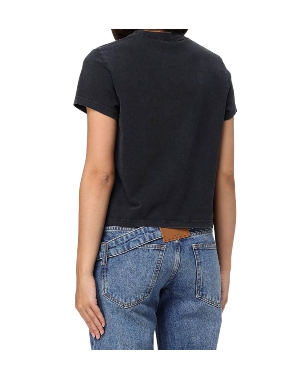 Alexander Wang Black Logo Cropped T-Shirt for men