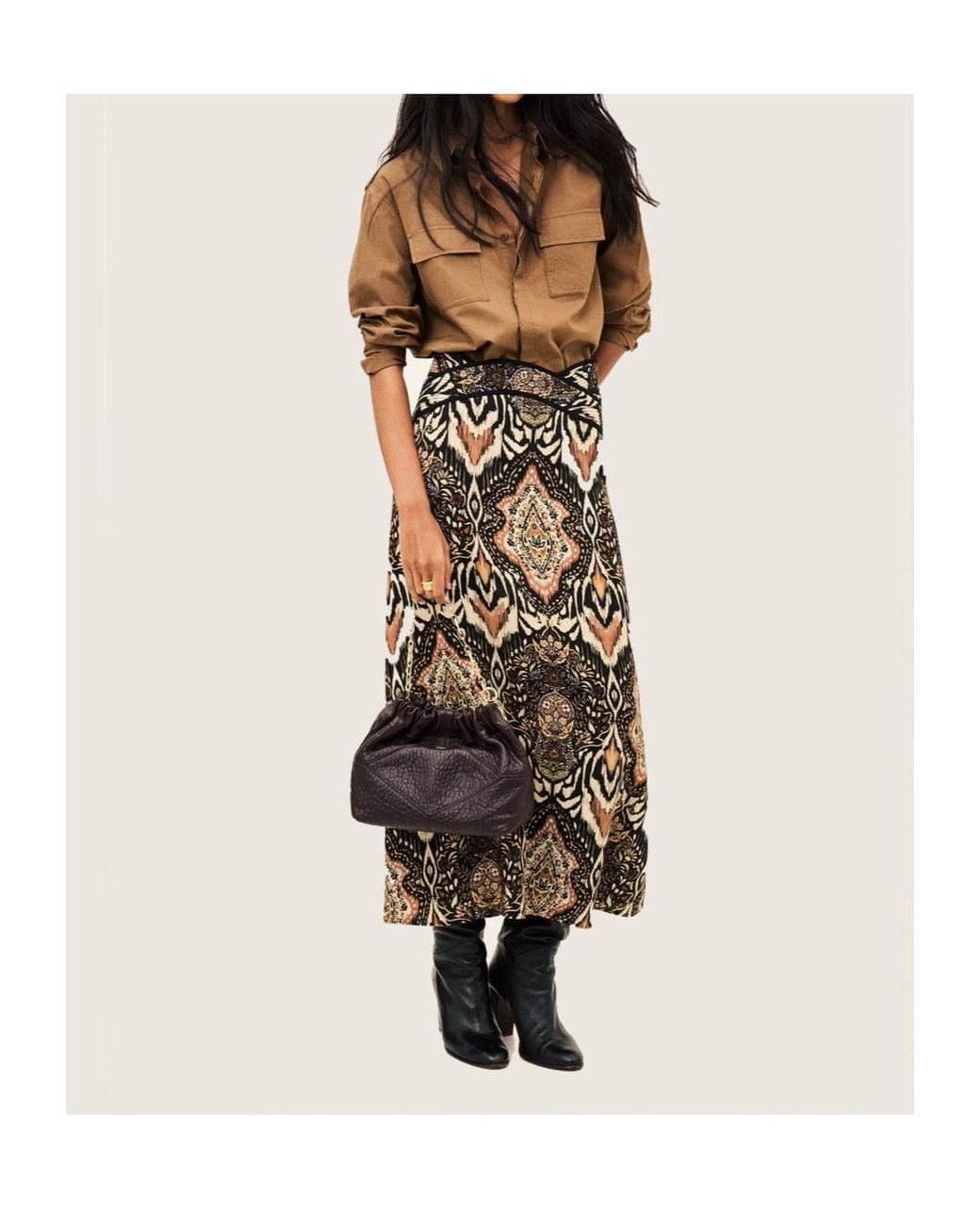 Ba&sh Multicolor Zaim Straight Skirt