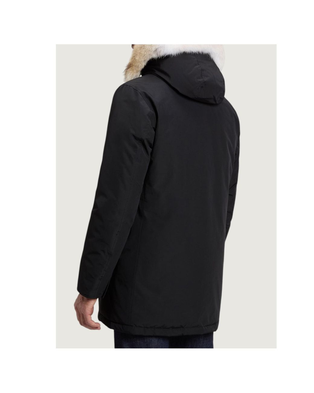 Woolrich Black Long-Sleeved Cotton-Padded Jacket for men