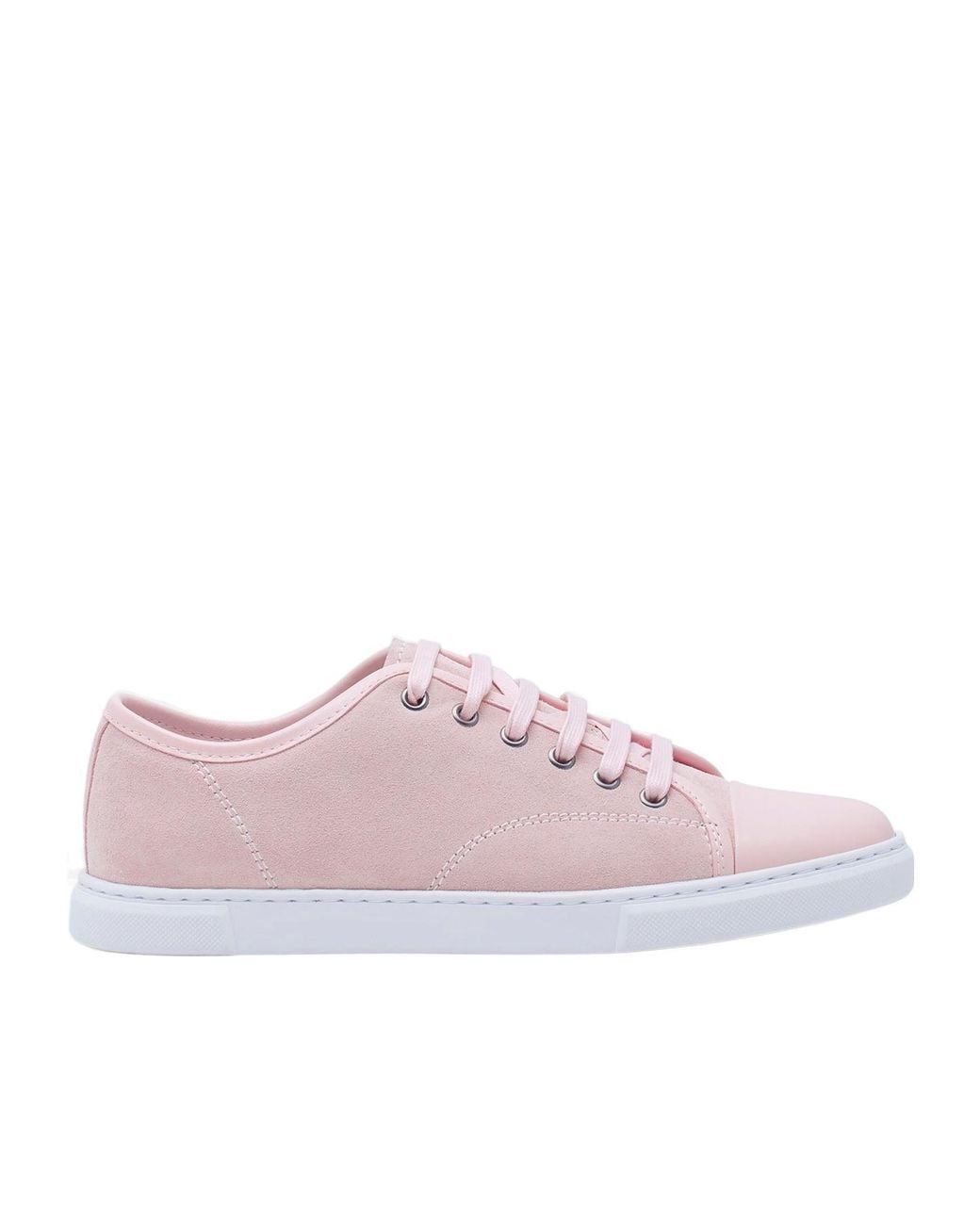 Lanvin Pink Lace-Up Low-Cut Casual Shoes
