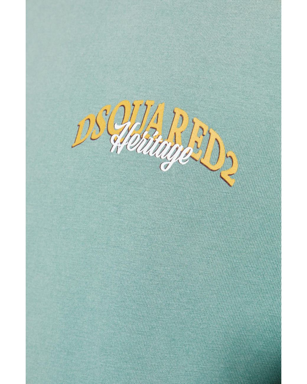 DSquared² Green Logo-Print T-Shirt for men