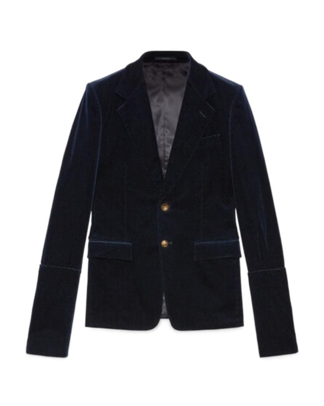 Gucci Blue Stretch Velvet Formal Jacket for men