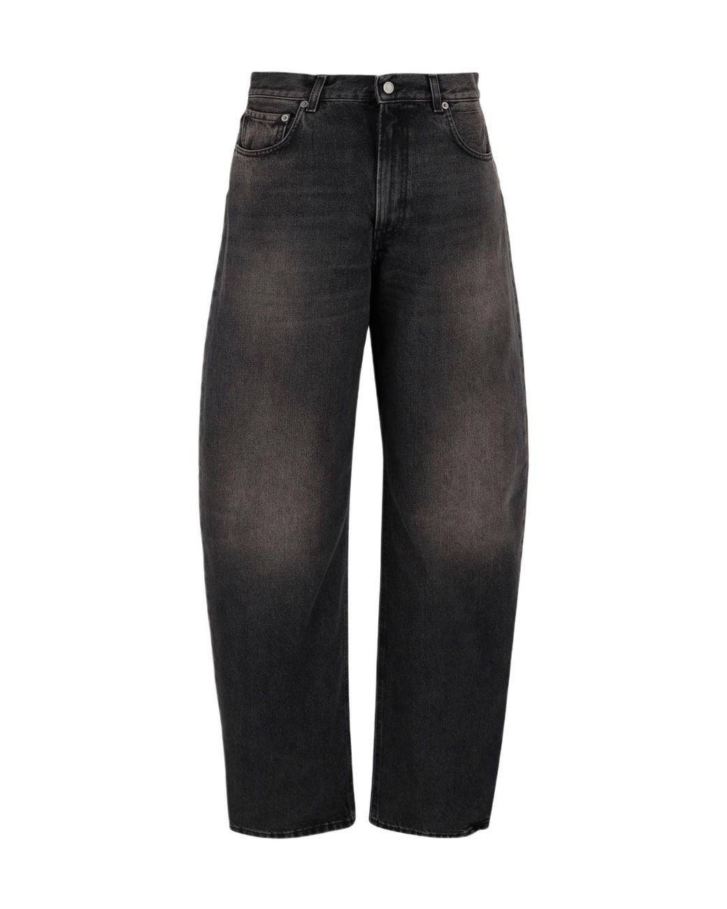 Haikure Black Logo Patch Wide-Leg Jeans