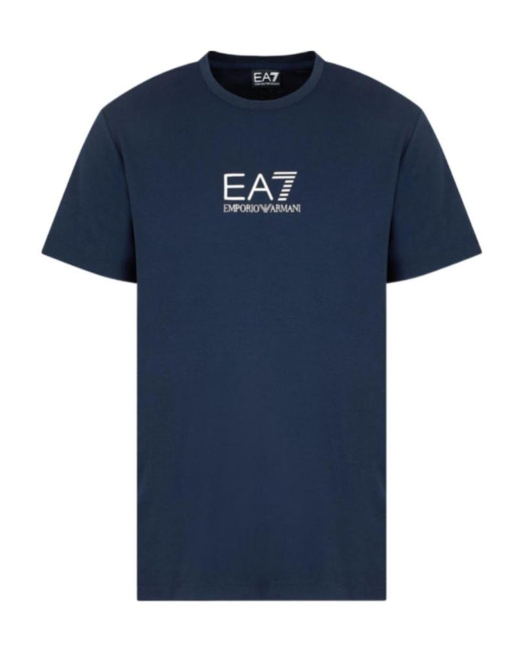 EA7 Blue Short-Sleeved T-Shirt for men