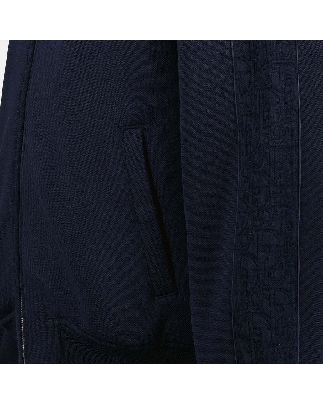 Dior Blue Homme Oblique Zip-Up Track Jacket for men