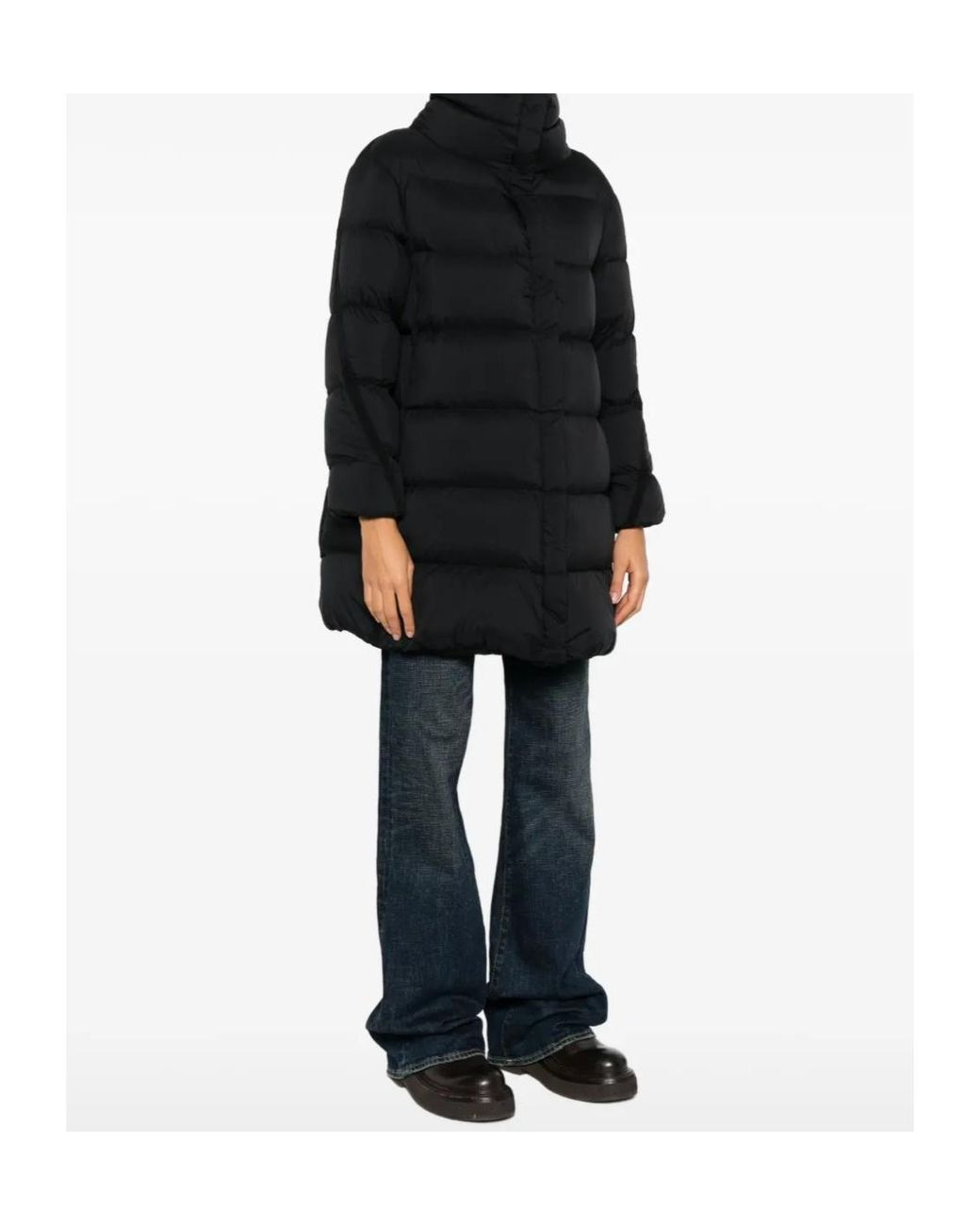 Herno Black Funnel-Neck Padded Jacket