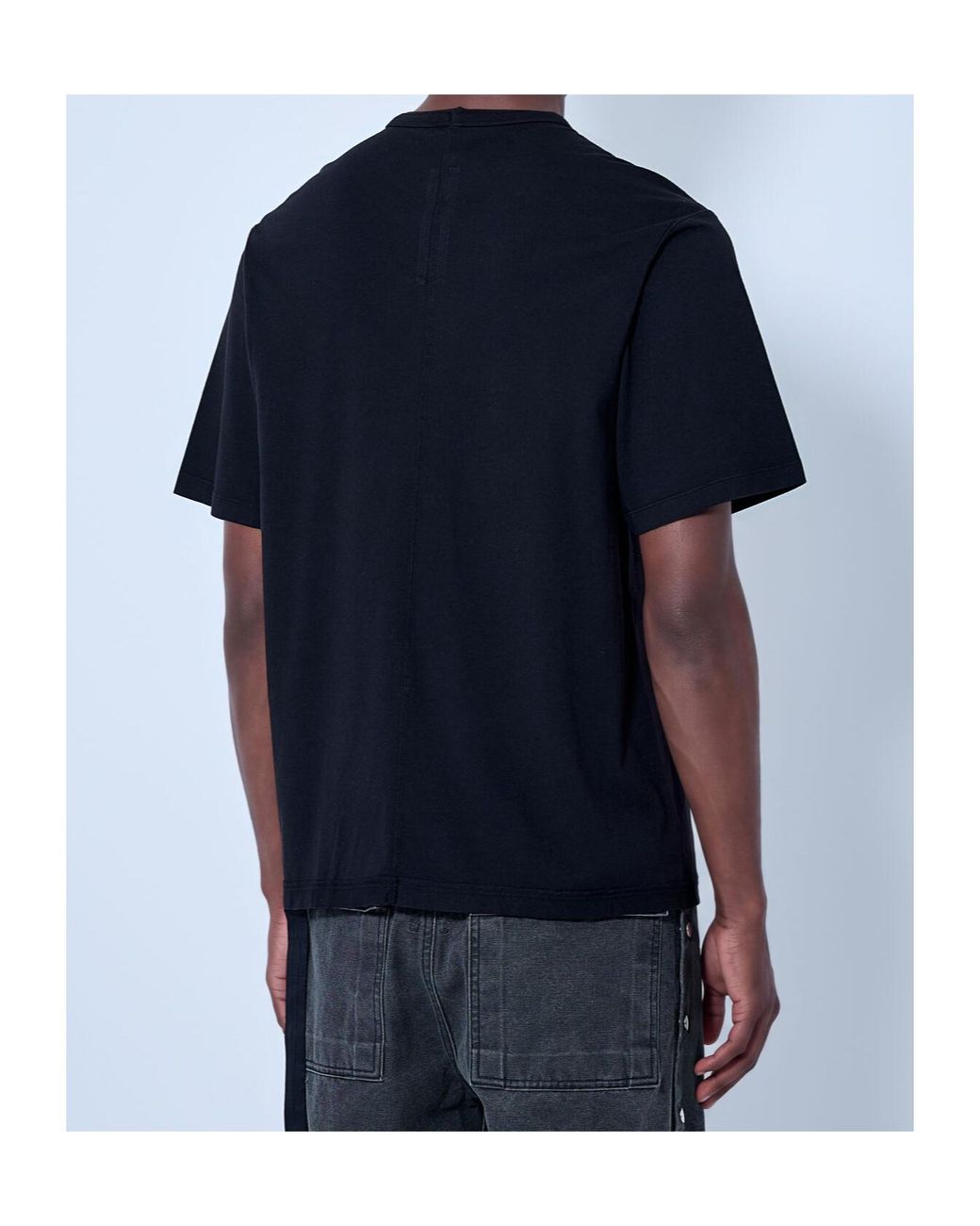 Rick Owens Black Logo Motif Jersey T-Shirt for men