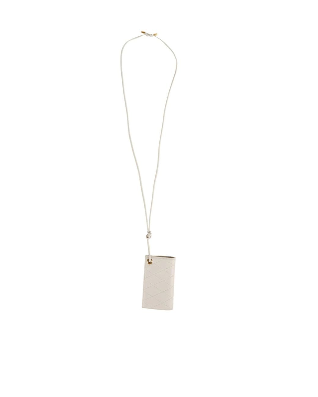 Saint Laurent White Simple Solid-Color Wallet