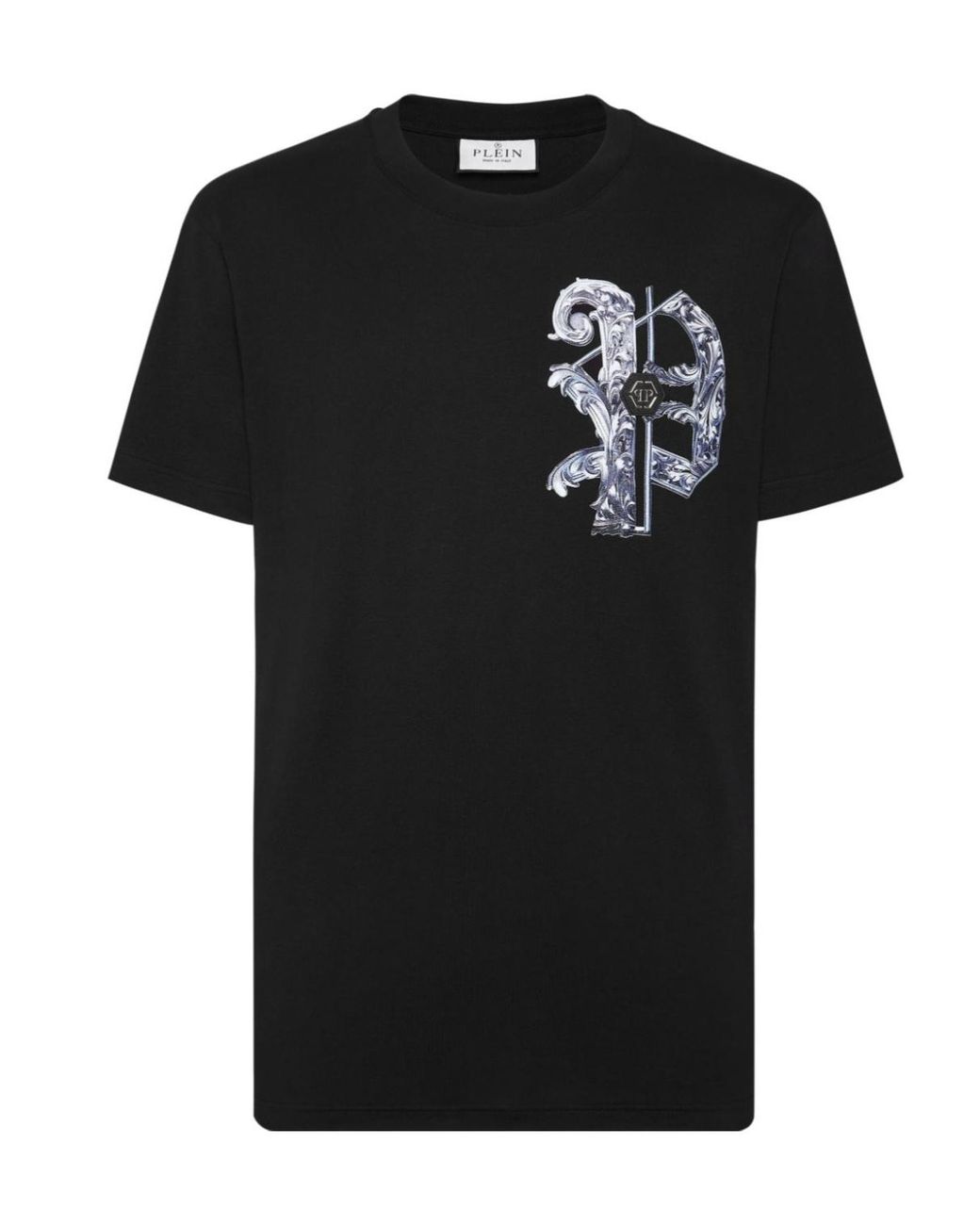Philipp Plein Black Ss Skull-Print T-Shirt for men