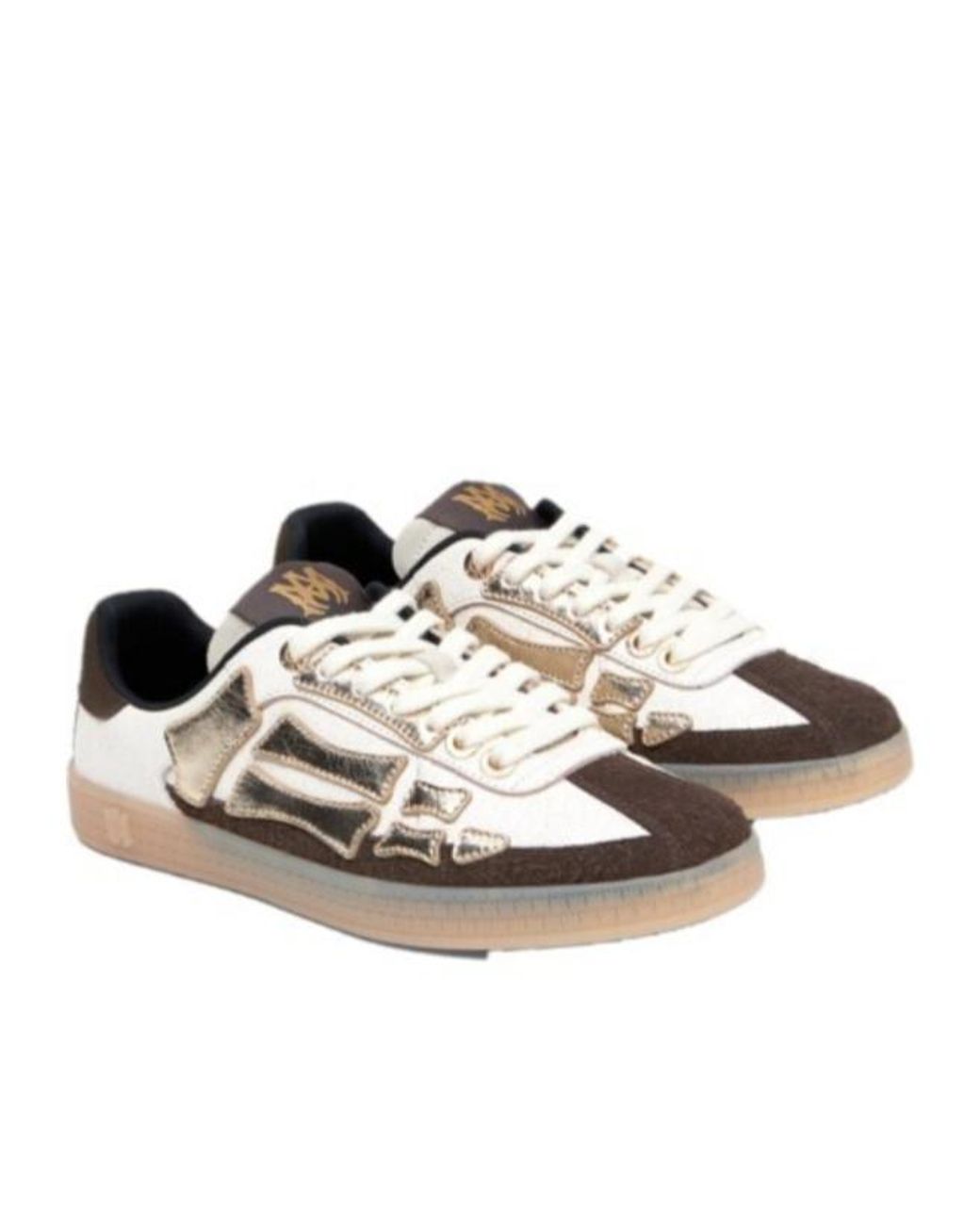 Amiri White Metallic Pacific Bones Sneakers for men