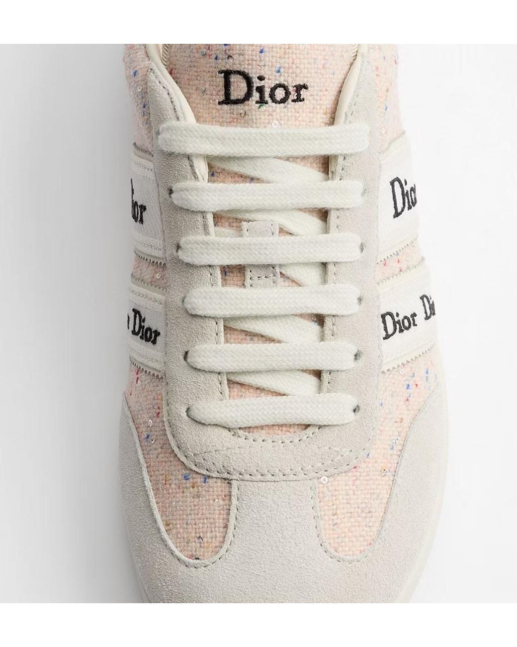 Dior White Ribbon Sneaker