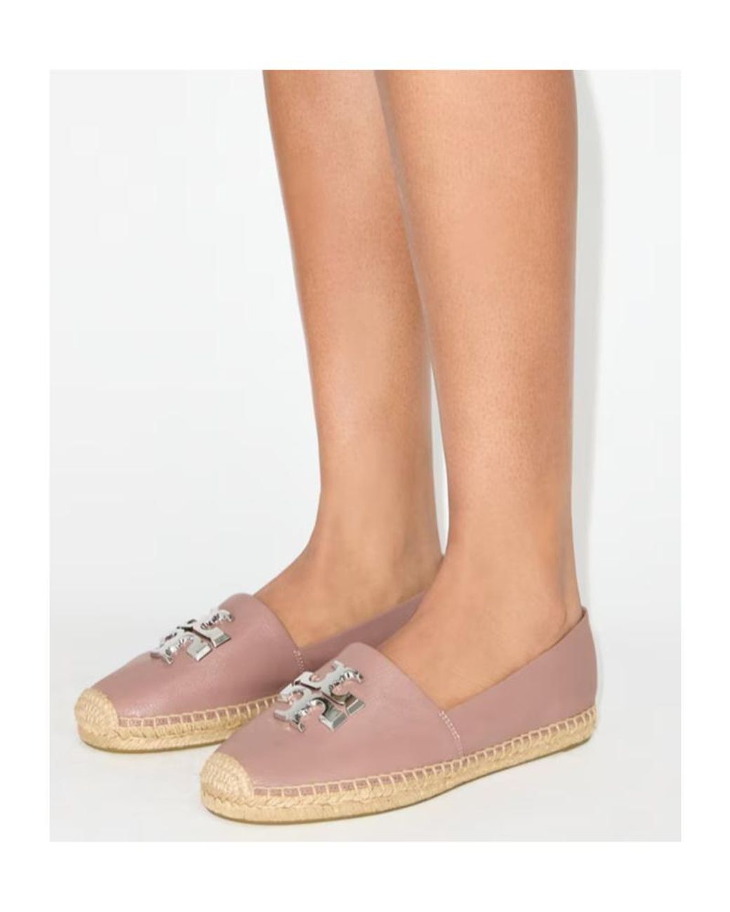 Tory Burch Brown Eleanor Logo Plaque Espadrilles