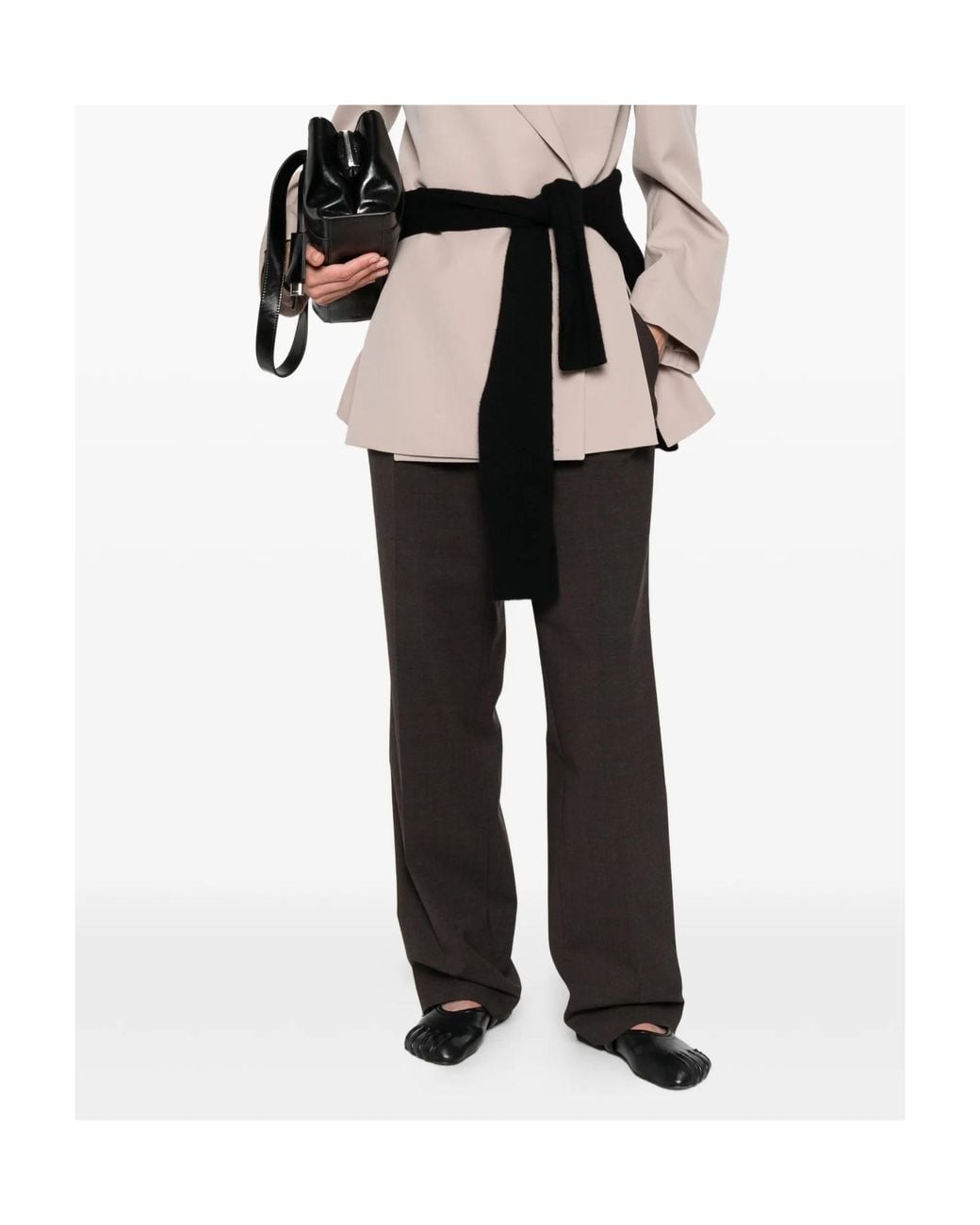 MM6 by Maison Margiela Black Pleated Trousers