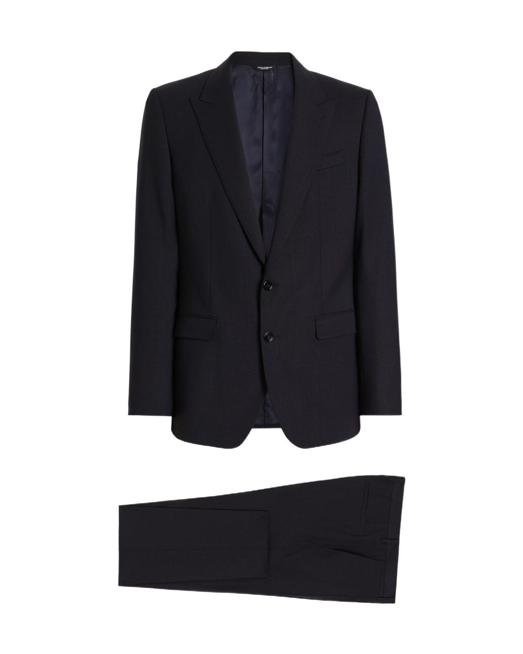 Dolce & Gabbana Black Gabardine Two-Piece Suit for men