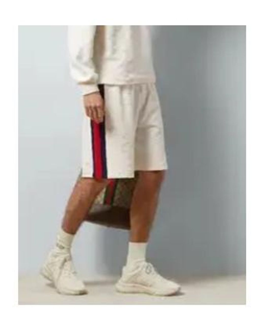 Gucci White Elastic-Waist Shorts for men