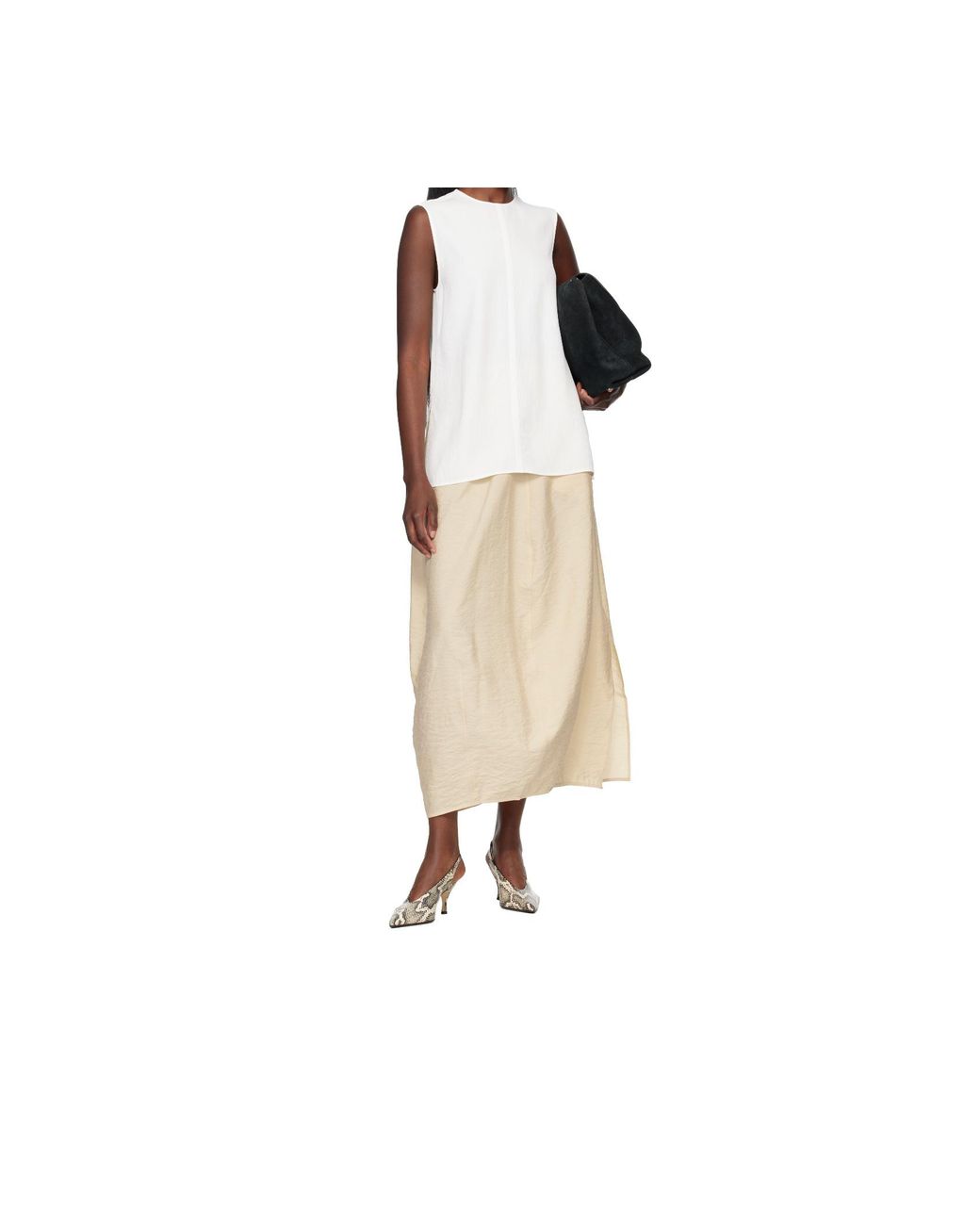 Totême White Totême Crewneck Sleeveless Top