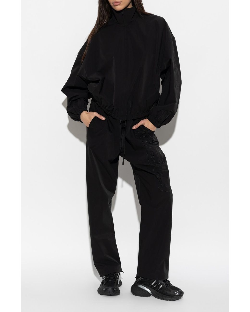Fear Of God Black Logo Detailed Zipped Jacket