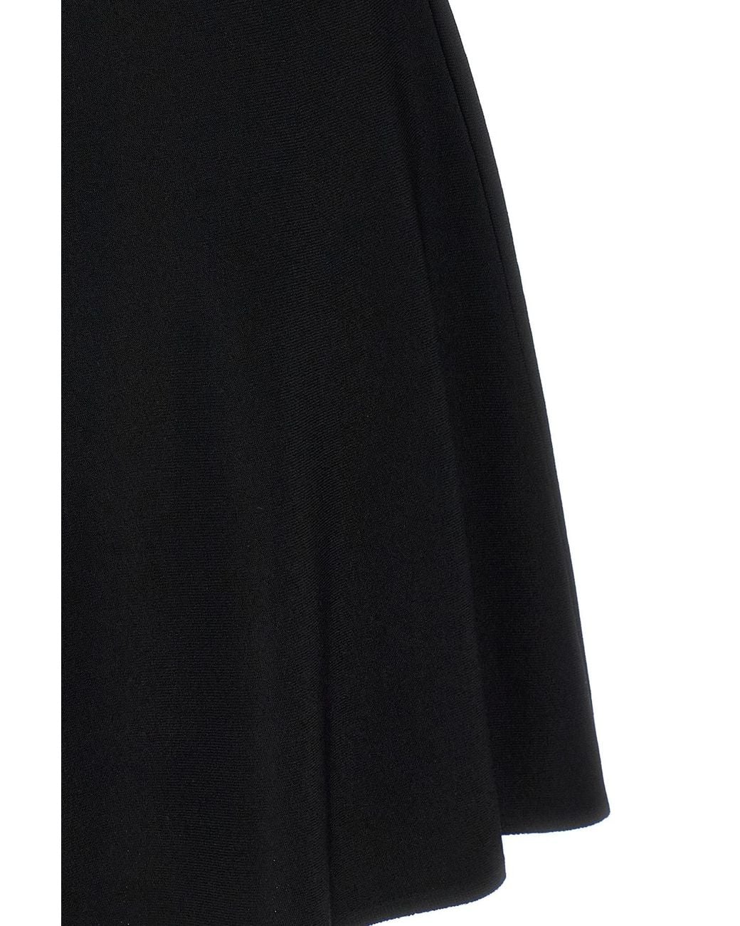 Valentino Black Bow Detailed Short-Sleeved Mini Dress