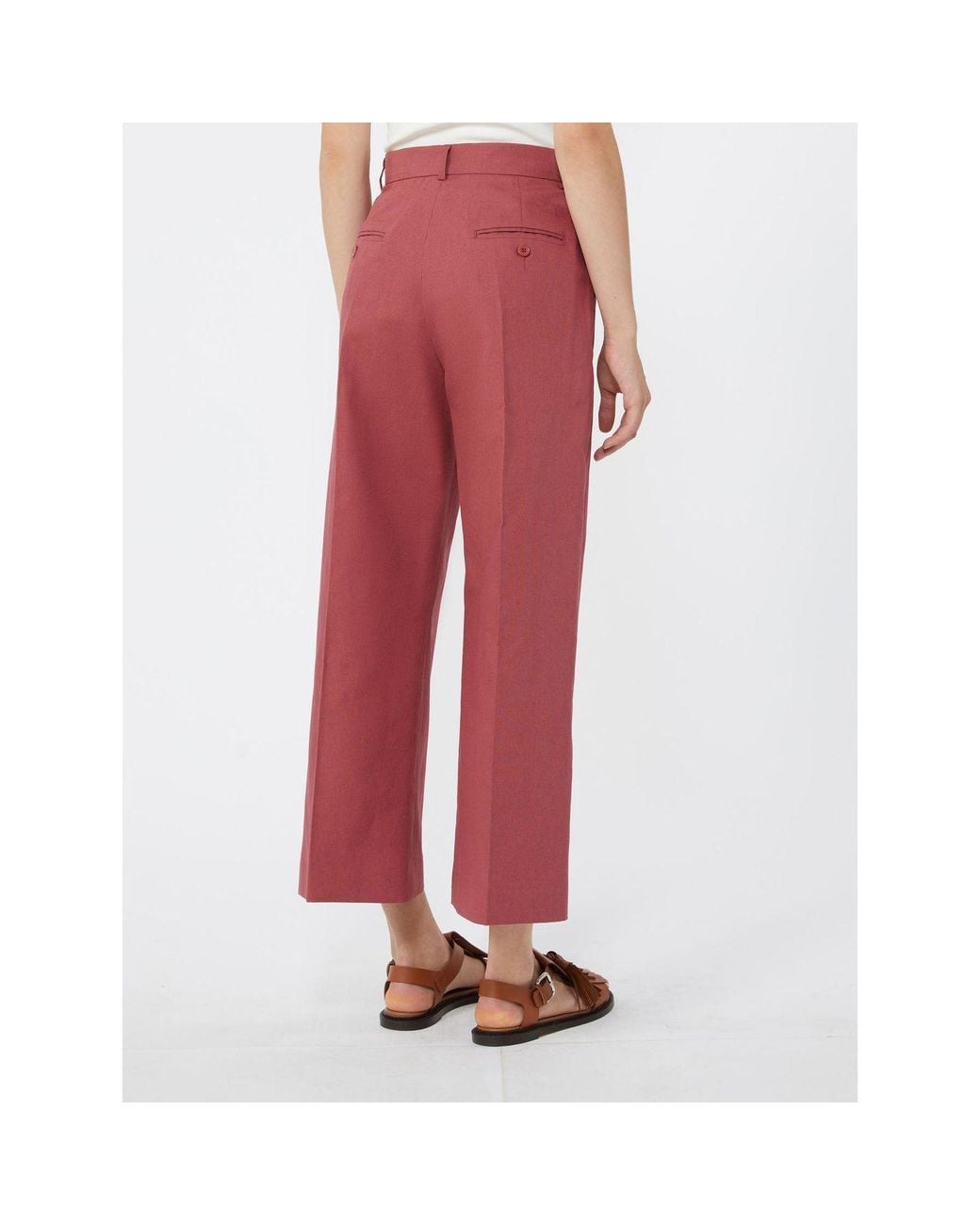 Weekend by Maxmara Red Zircone Pressed Crease Pants