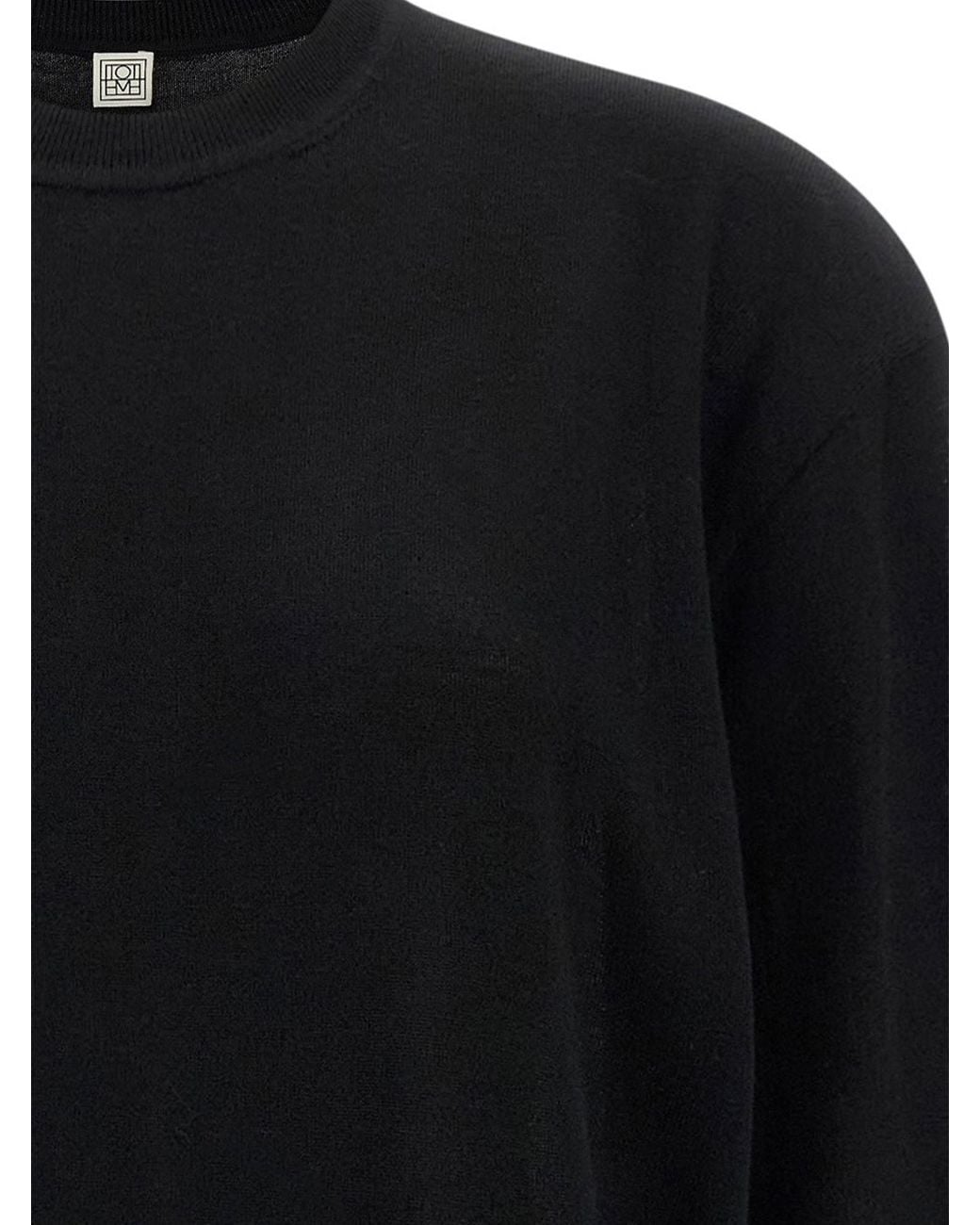 Totême Black Totême Crewneck T-Shirt Dress