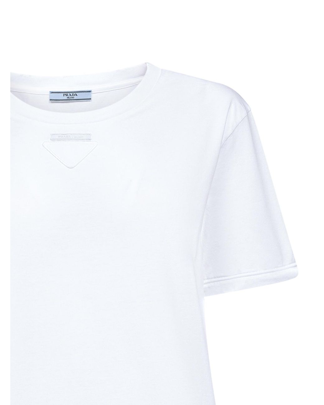 Prada White Short Sleeved Crewneck T-Shirt