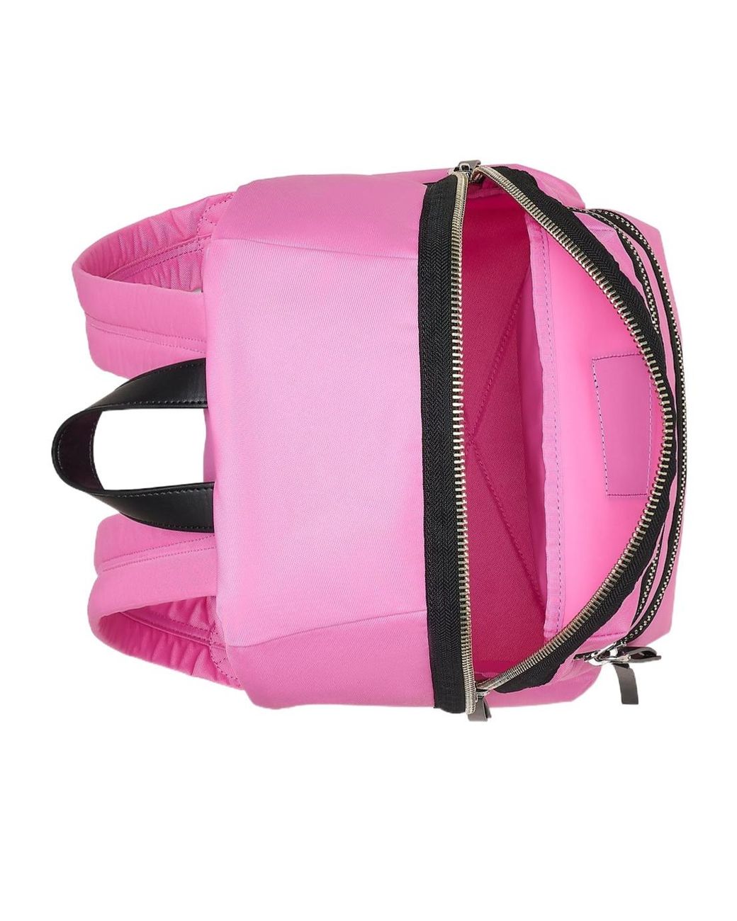 Marc Jacobs Pink The Biker Logo-Patch Zipped Large Backpack