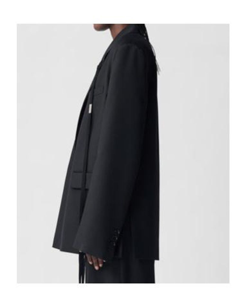 Ann Demeulemeester Black Elin Asymmetric Tailored Blazer