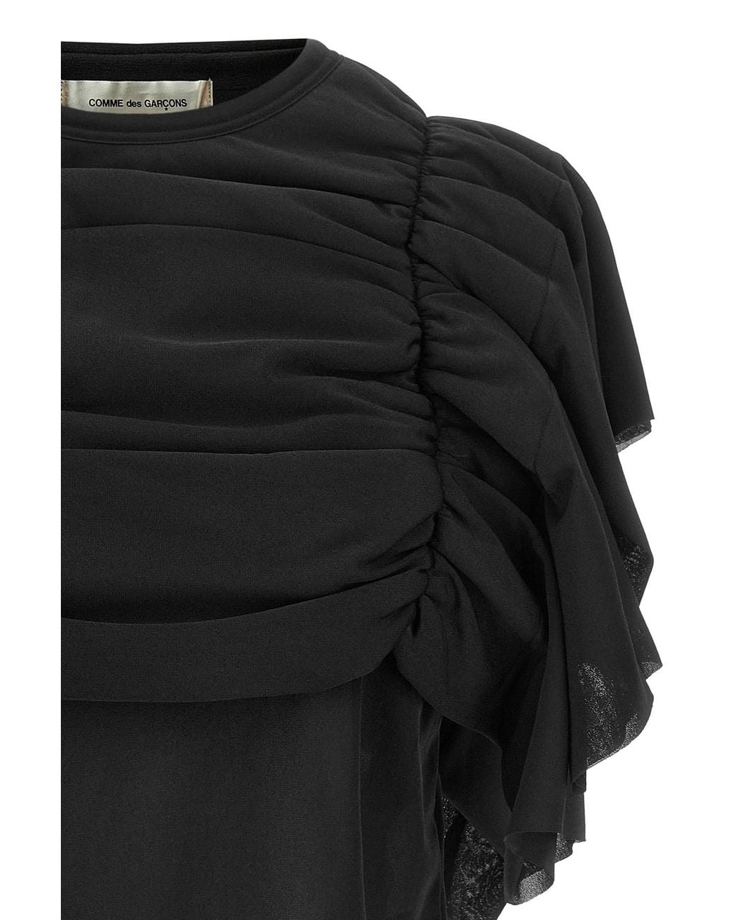 Comme des Garçons Black Comme Des Garçons Ruffle Detailed Top