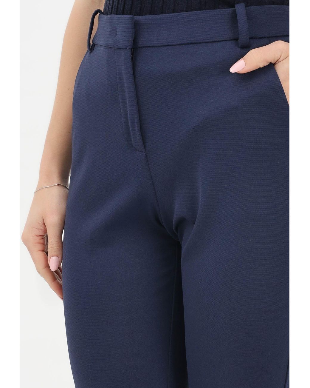 Pinko Blue Straight-Leg Trousers