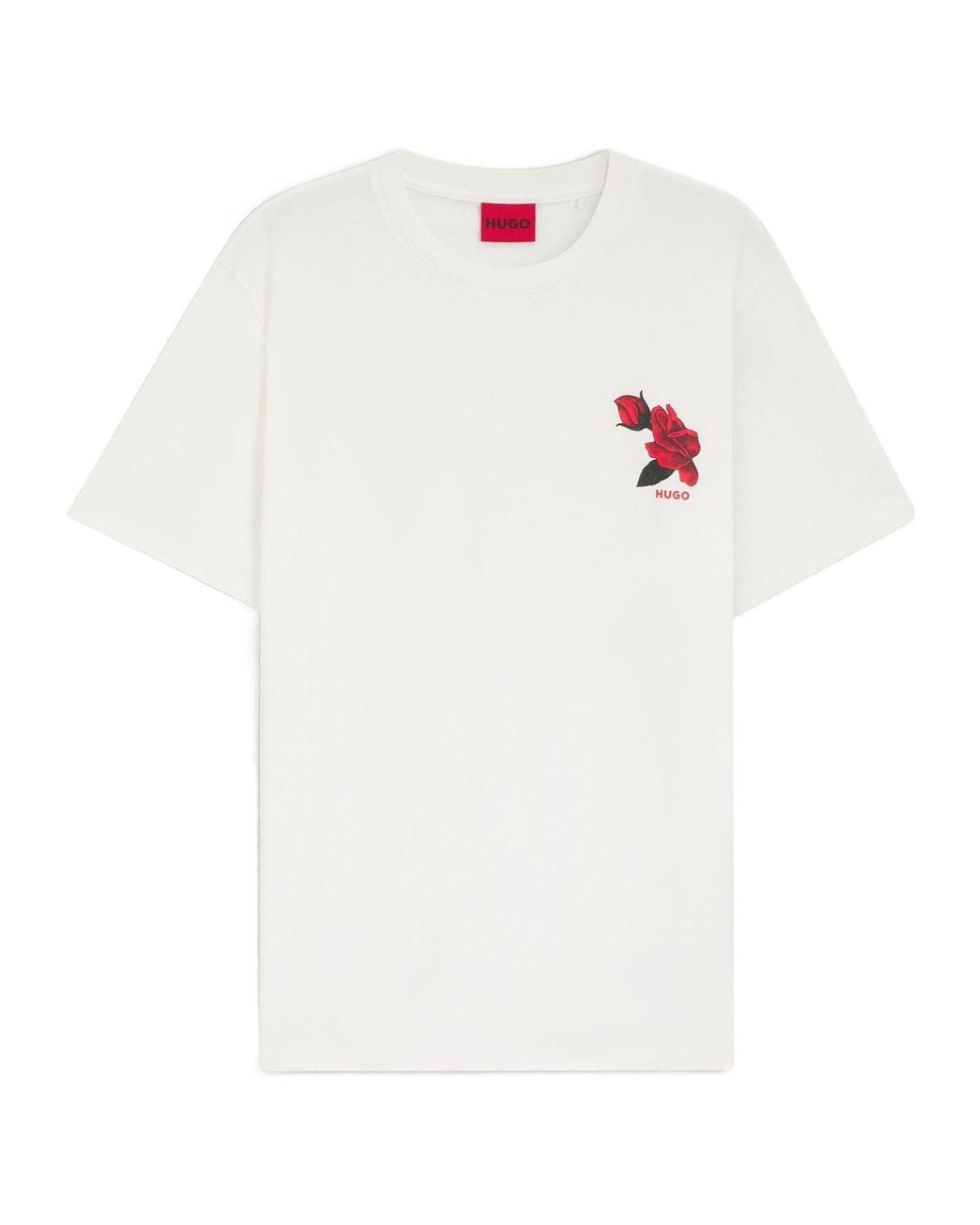Boss White Solid Color T-Shirt for men