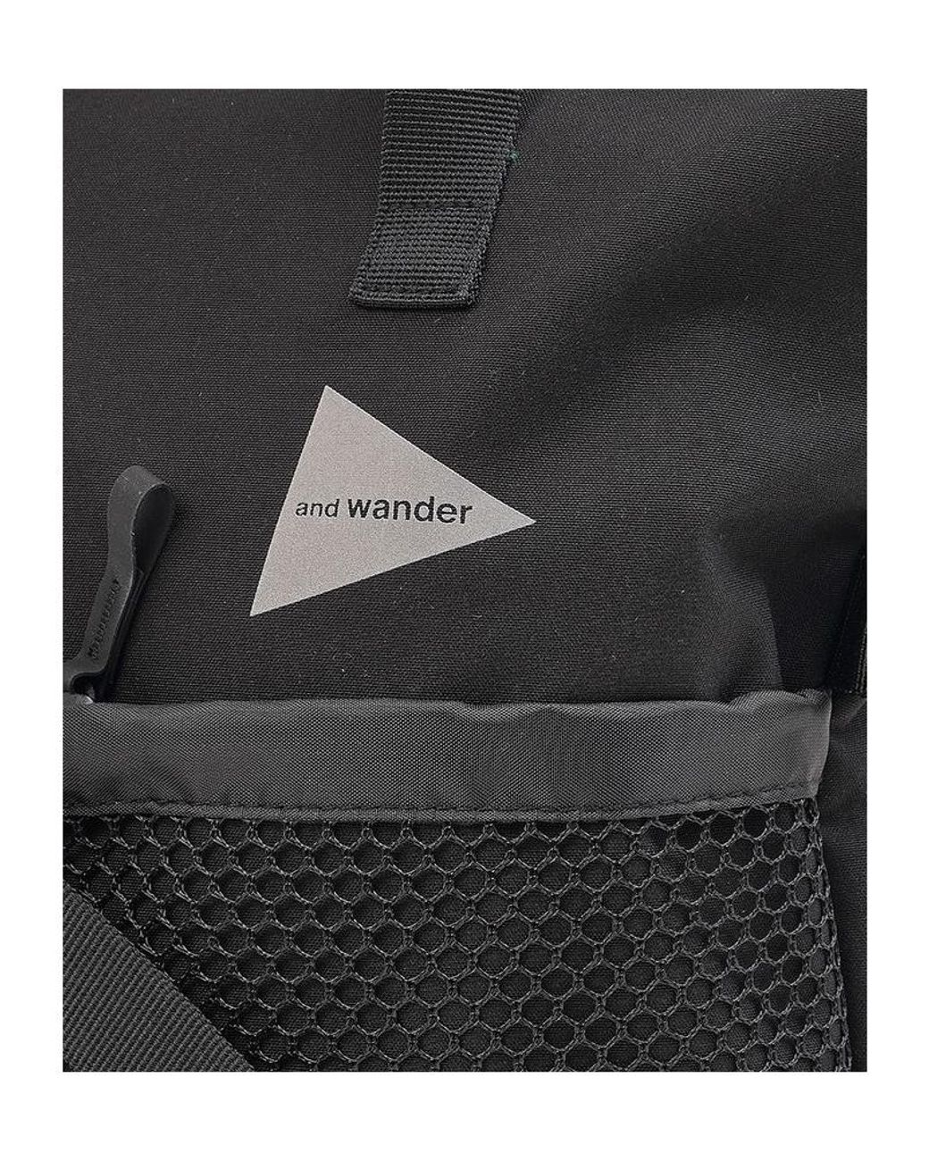 And Wander Black Zippered Shoulder Bag for men