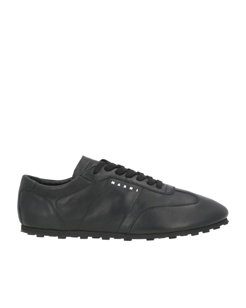 Marni Brown Simple Leather Sports Shoes