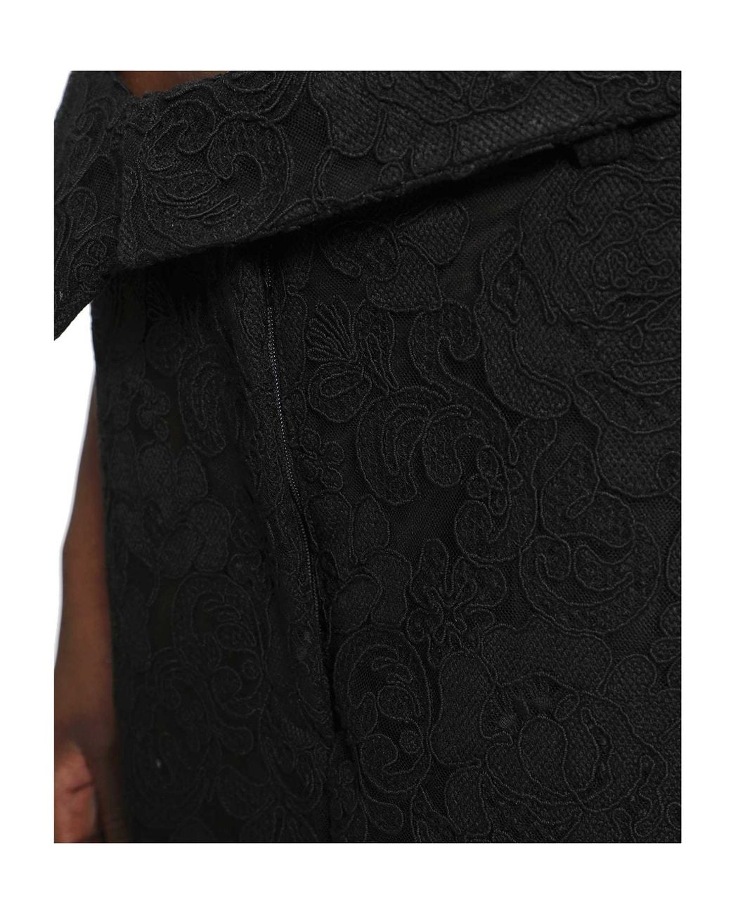 Simone Rocha Black Lace-Embellished Belted Skirt