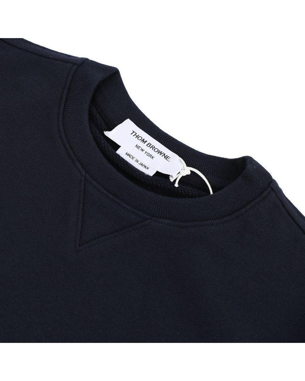 Thom Browne Blue Classic Loopback 4-Bar Sweatshirt