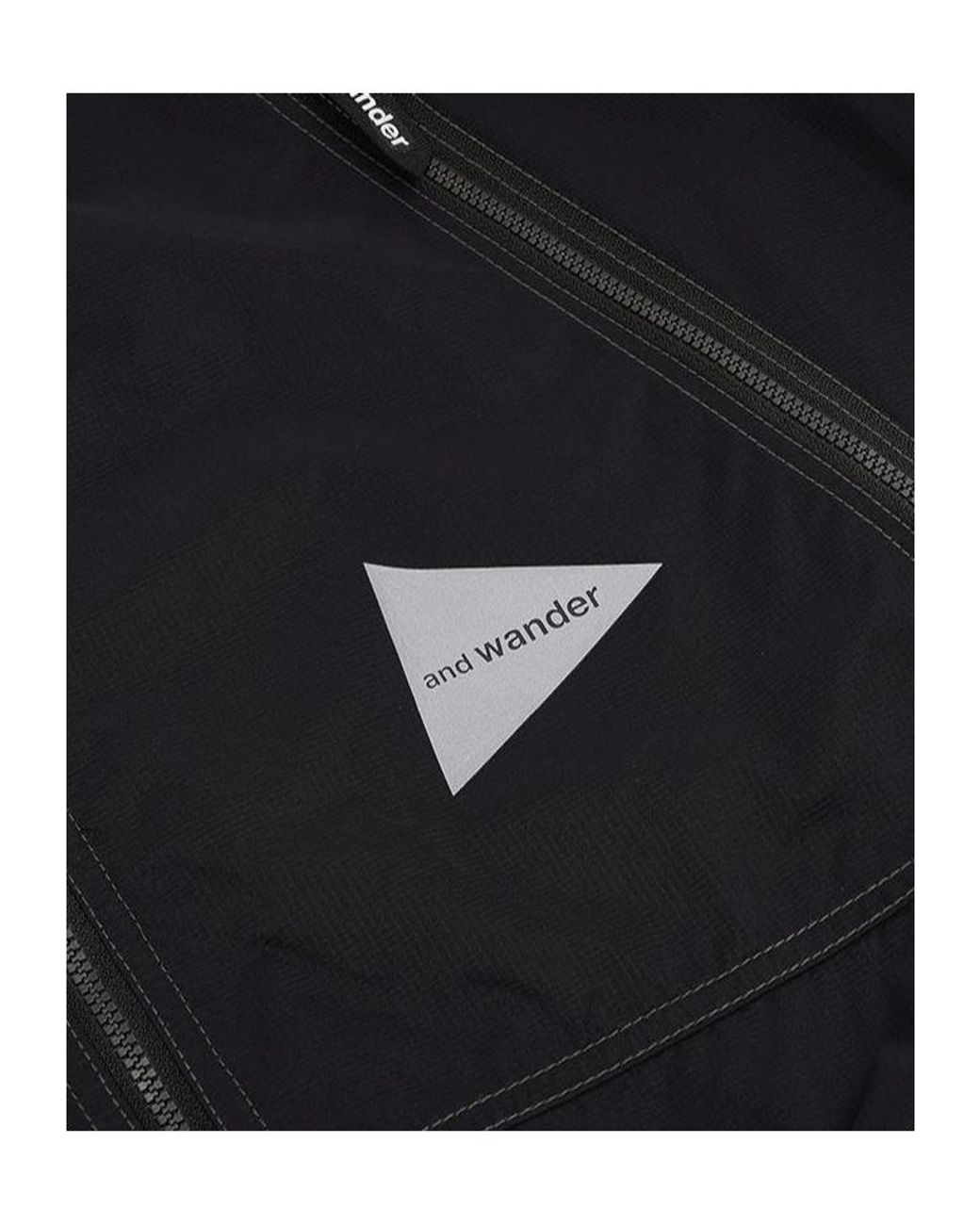 And Wander Black Pertex Windproof Vest for men