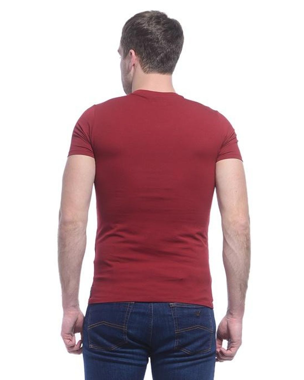 Armani Jeans Red Logo Detail T-Shirt for men